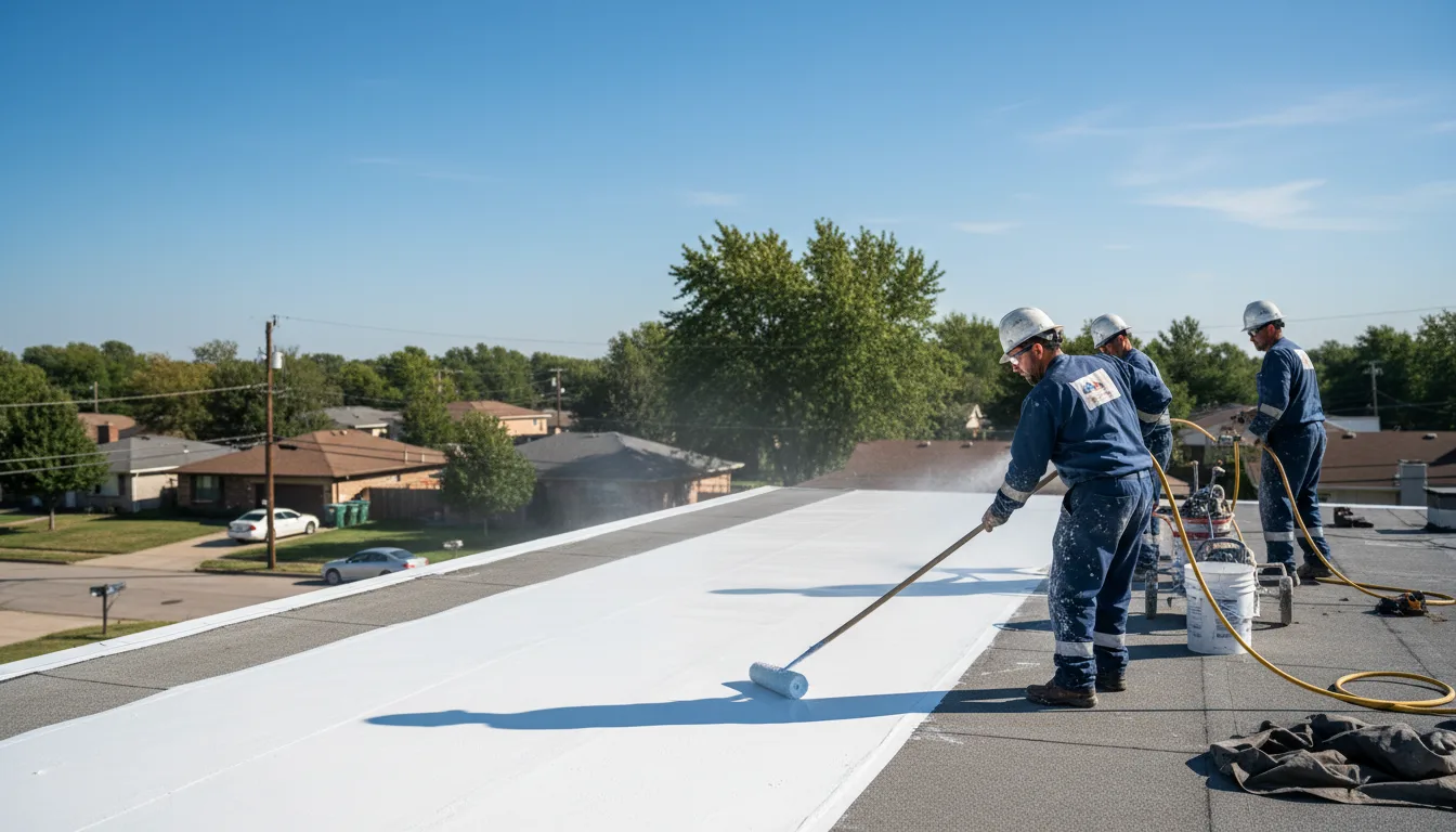 Commercial roof coating in Lone Grove, OK near me